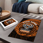 Personalized Wests Tigers Puzzle Polynesian Tribal Chest and Sleeve Tattoo