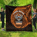 Personalized Wests Tigers Quilt Polynesian Tribal Chest and Sleeve Tattoo