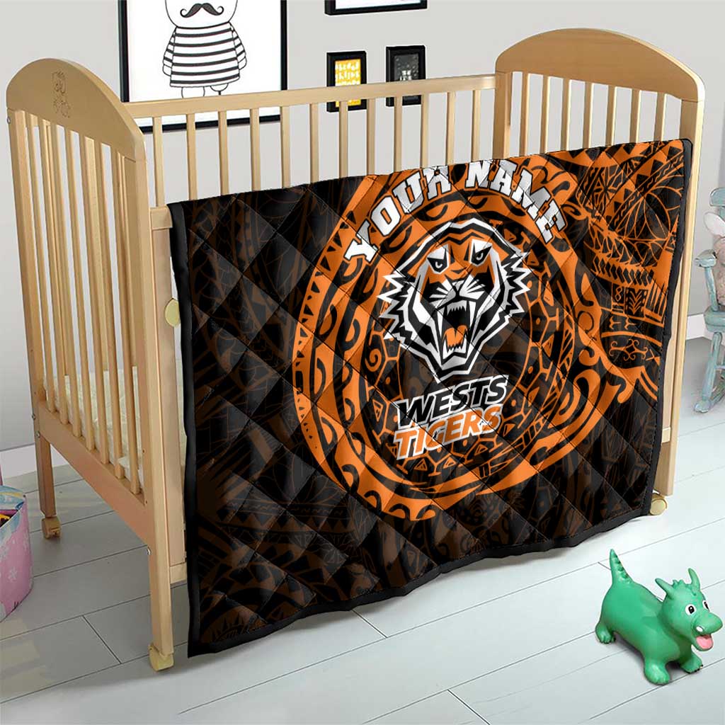 Personalized Wests Tigers Quilt Polynesian Tribal Chest and Sleeve Tattoo