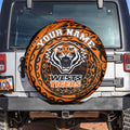 Personalized Wests Tigers Spare Tire Cover Polynesian Tribal Chest and Sleeve Tattoo