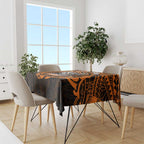 Personalized Wests Tigers Tablecloth Polynesian Tribal Chest and Sleeve Tattoo