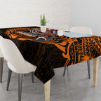 Personalized Wests Tigers Tablecloth Polynesian Tribal Chest and Sleeve Tattoo