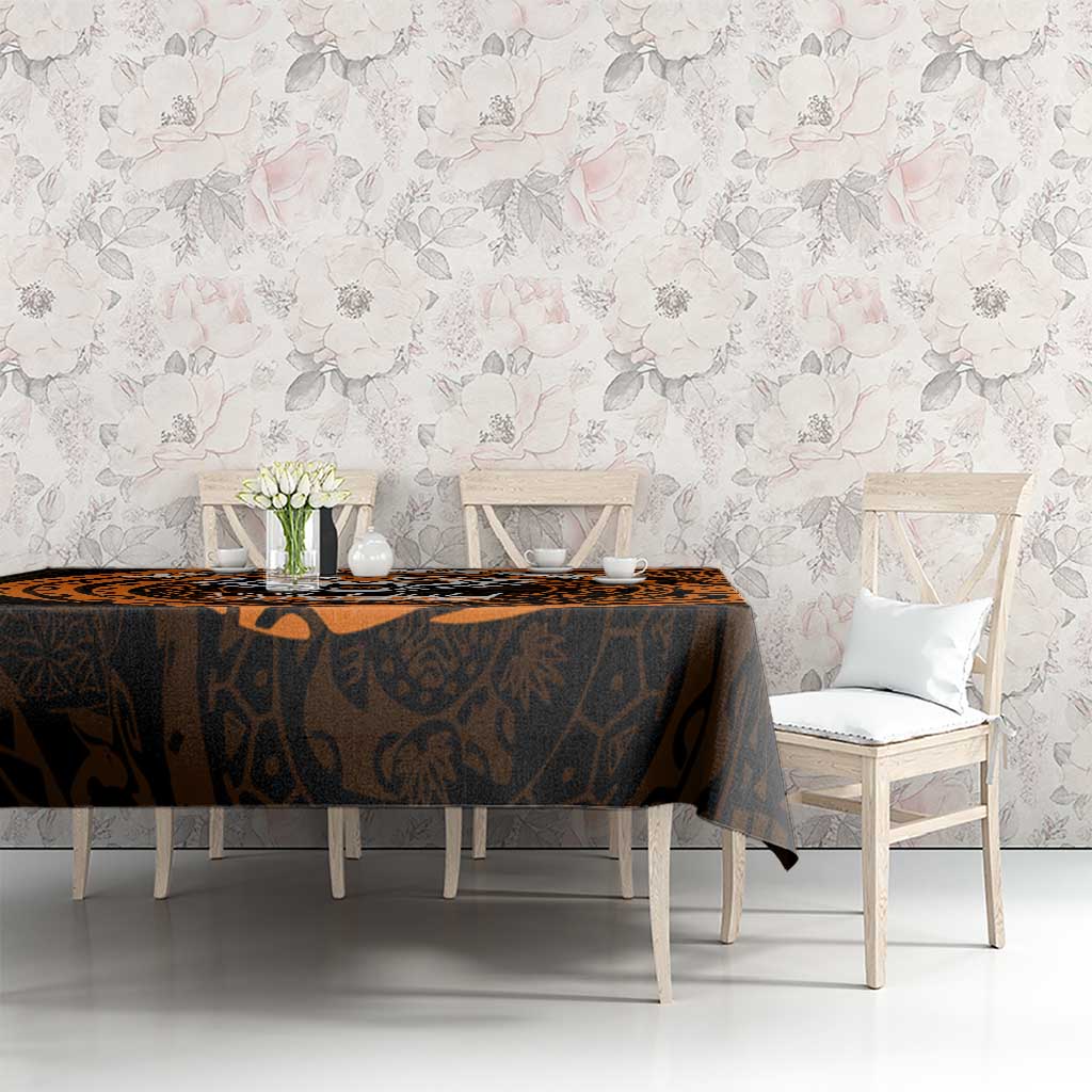 Personalized Wests Tigers Tablecloth Polynesian Tribal Chest and Sleeve Tattoo