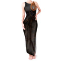 Personalized Wests Tigers Tank Maxi Dress Polynesian Tribal Chest and Sleeve Tattoo
