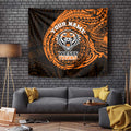 Personalized Wests Tigers Tapestry Polynesian Tribal Chest and Sleeve Tattoo