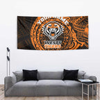 Personalized Wests Tigers Tapestry Polynesian Tribal Chest and Sleeve Tattoo