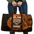 Personalized Wests Tigers Travel Bag Polynesian Tribal Chest and Sleeve Tattoo
