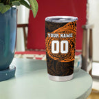 Personalized Wests Tigers Tumbler Cup Polynesian Tribal Chest and Sleeve Tattoo