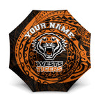Personalized Wests Tigers Umbrella Polynesian Tribal Chest and Sleeve Tattoo