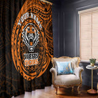 Personalized Wests Tigers Window Curtain Polynesian Tribal Chest and Sleeve Tattoo