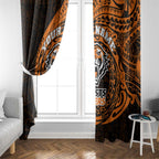 Personalized Wests Tigers Window Curtain Polynesian Tribal Chest and Sleeve Tattoo
