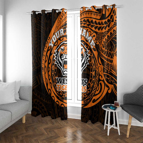 Personalized Wests Tigers Window Curtain Polynesian Tribal Chest and Sleeve Tattoo