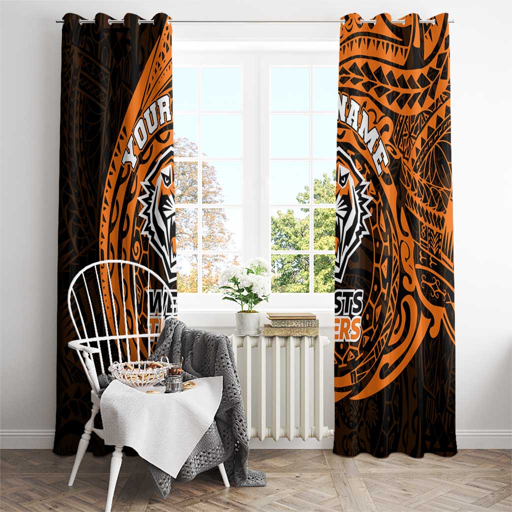 Personalized Wests Tigers Window Curtain Polynesian Tribal Chest and Sleeve Tattoo