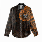 Personalized Wests Tigers Women Casual Shirt Polynesian Tribal Chest and Sleeve Tattoo