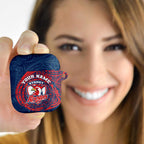 Personalized Sydney Roosters AirPods Case Polynesian Tribal Chest and Sleeve Tattoo