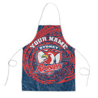 Personalized Sydney Roosters Apron Polynesian Tribal Chest and Sleeve Tattoo