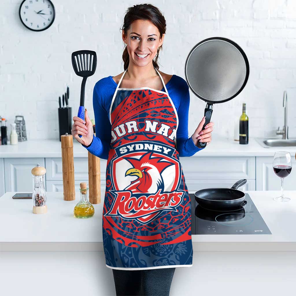 Personalized Sydney Roosters Apron Polynesian Tribal Chest and Sleeve Tattoo