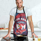 Personalized Sydney Roosters Apron Polynesian Tribal Chest and Sleeve Tattoo