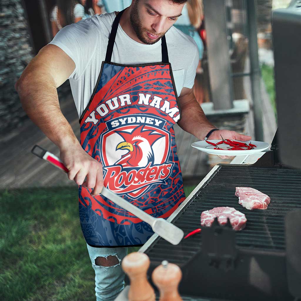 Personalized Sydney Roosters Apron Polynesian Tribal Chest and Sleeve Tattoo