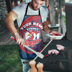 Personalized Sydney Roosters Apron Polynesian Tribal Chest and Sleeve Tattoo
