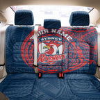 Personalized Sydney Roosters Back Car Seat Cover Polynesian Tribal Chest and Sleeve Tattoo