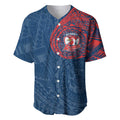 Personalized Sydney Roosters Baseball Jersey Polynesian Tribal Chest and Sleeve Tattoo