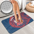 Personalized Sydney Roosters Bathroom Set Polynesian Tribal Chest and Sleeve Tattoo