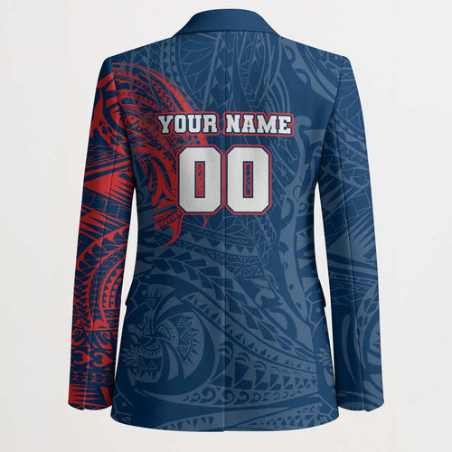 Personalized Sydney Roosters Blazer Polynesian Tribal Chest and Sleeve Tattoo