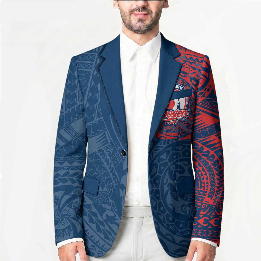Personalized Sydney Roosters Blazer Polynesian Tribal Chest and Sleeve Tattoo