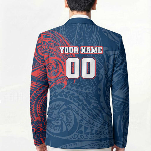 Personalized Sydney Roosters Blazer Polynesian Tribal Chest and Sleeve Tattoo