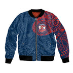 Personalized Sydney Roosters Bomber Jacket Polynesian Tribal Chest and Sleeve Tattoo