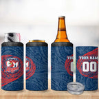 Personalized Sydney Roosters 4 in 1 Can Cooler Tumbler Polynesian Tribal Chest and Sleeve Tattoo