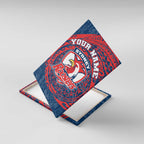 Personalized Sydney Roosters Canvas Wall Art Polynesian Tribal Chest and Sleeve Tattoo