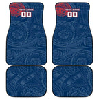 Personalized Sydney Roosters Car Mats Polynesian Tribal Chest and Sleeve Tattoo
