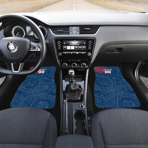 Personalized Sydney Roosters Car Mats Polynesian Tribal Chest and Sleeve Tattoo