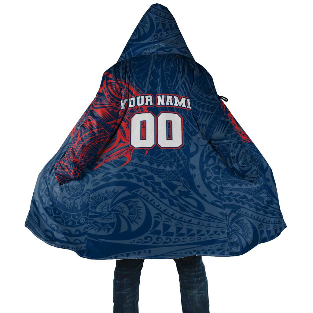Personalized Sydney Roosters Cloak Polynesian Tribal Chest and Sleeve Tattoo