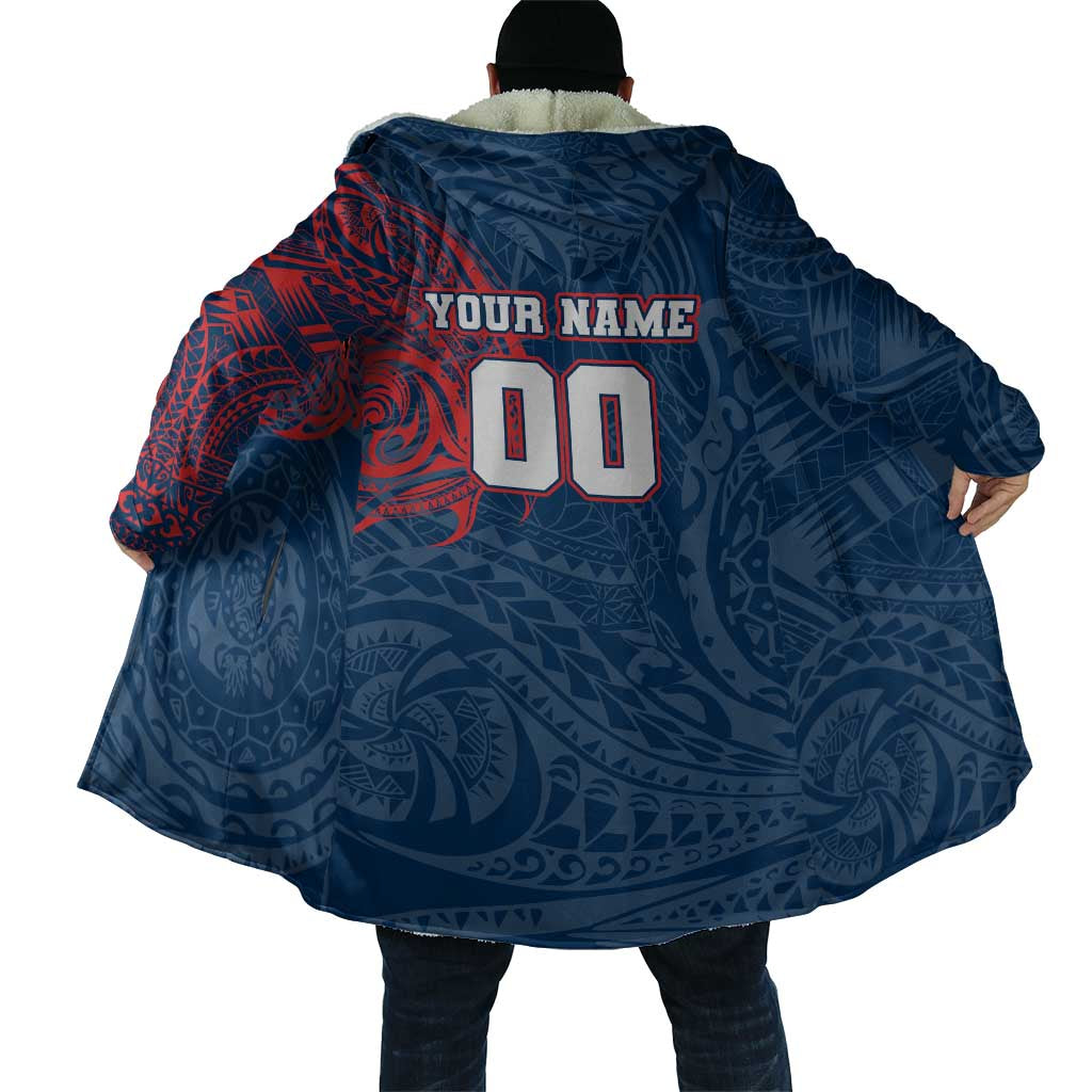 Personalized Sydney Roosters Cloak Polynesian Tribal Chest and Sleeve Tattoo