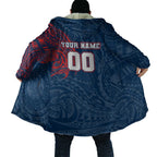 Personalized Sydney Roosters Cloak Polynesian Tribal Chest and Sleeve Tattoo