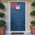Personalized Sydney Roosters Door Cover Polynesian Tribal Chest and Sleeve Tattoo