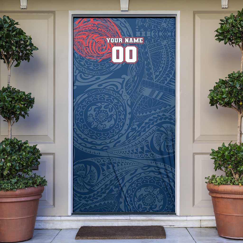 Personalized Sydney Roosters Door Cover Polynesian Tribal Chest and Sleeve Tattoo