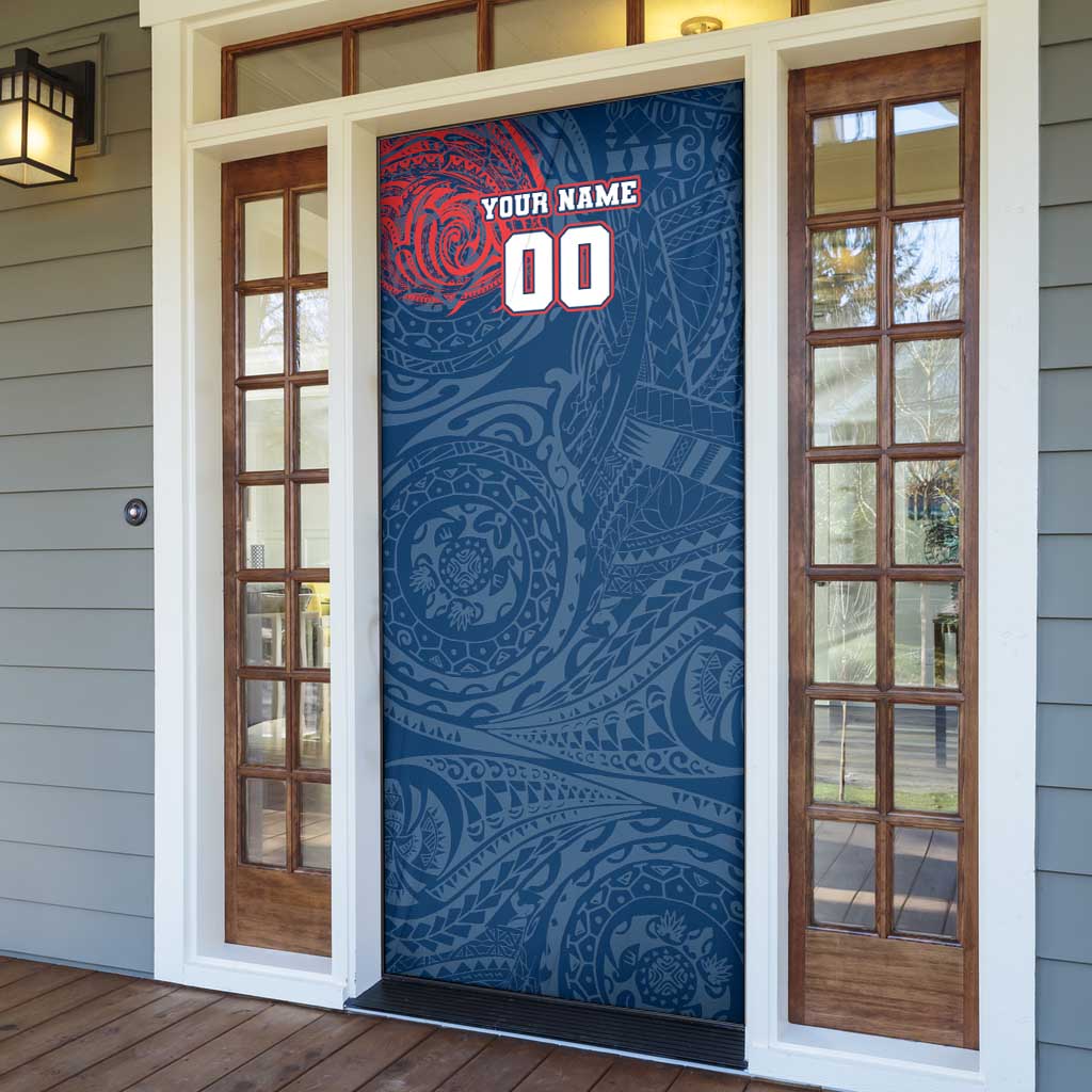 Personalized Sydney Roosters Door Cover Polynesian Tribal Chest and Sleeve Tattoo
