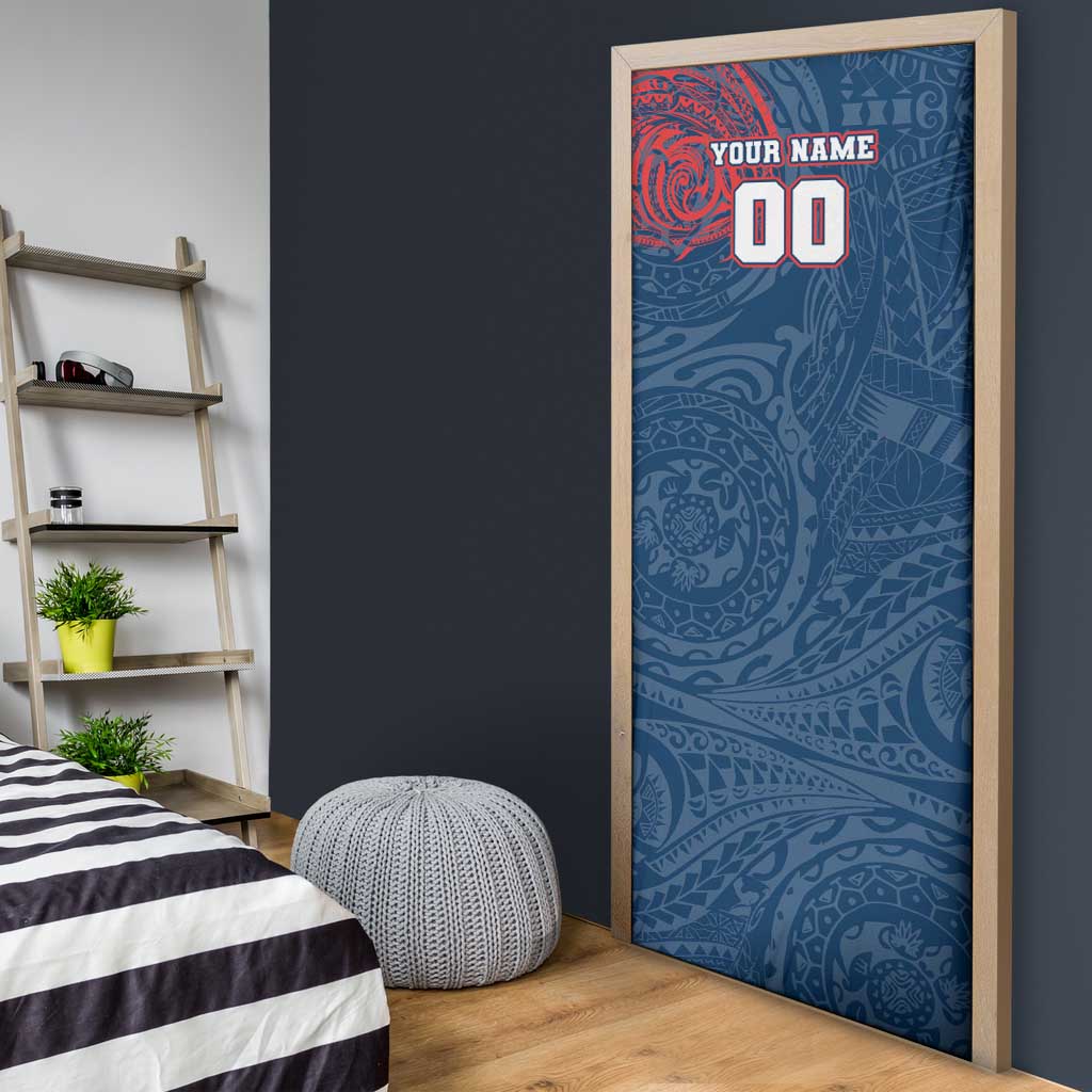 Personalized Sydney Roosters Door Cover Polynesian Tribal Chest and Sleeve Tattoo