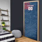 Personalized Sydney Roosters Door Cover Polynesian Tribal Chest and Sleeve Tattoo