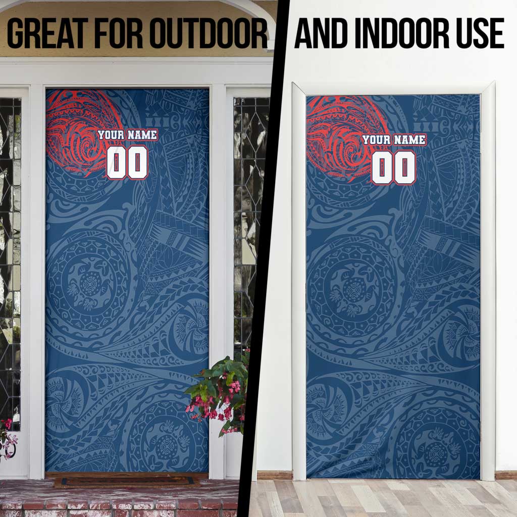 Personalized Sydney Roosters Door Cover Polynesian Tribal Chest and Sleeve Tattoo