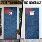 Personalized Sydney Roosters Door Cover Polynesian Tribal Chest and Sleeve Tattoo