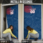 Personalized Sydney Roosters Door Cover Polynesian Tribal Chest and Sleeve Tattoo