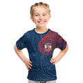 Personalized Sydney Roosters Kid T Shirt Polynesian Tribal Chest and Sleeve Tattoo