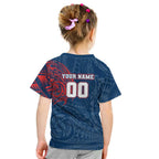 Personalized Sydney Roosters Kid T Shirt Polynesian Tribal Chest and Sleeve Tattoo