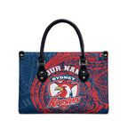 Personalized Sydney Roosters Leather Bag Polynesian Tribal Chest and Sleeve Tattoo