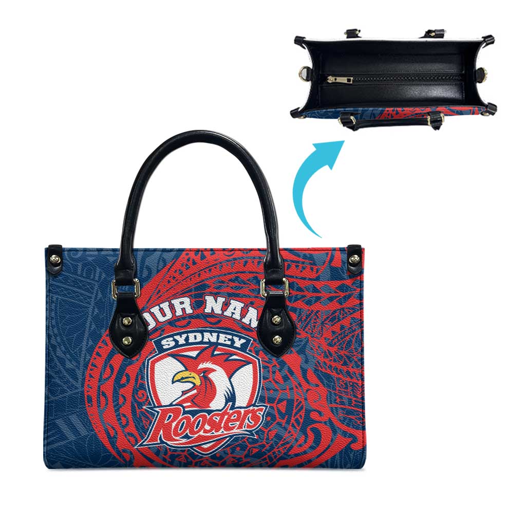 Personalized Sydney Roosters Leather Bag Polynesian Tribal Chest and Sleeve Tattoo